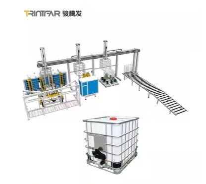IBC ton ton vat frame productielijn (uitgerust met buigmachine) volledig geautomatiseerd / geautomatiseerde bedieningsgids / volledig automatische ton vat productielijn / fabriek directe productie en verkoop uitrusting