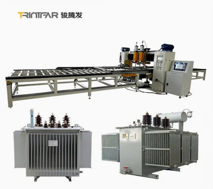 Transformer Radiator Fin Productielijn PLC Control Steel Panel Radiator Productielijn Hoge automatisering met servomotoren Multi-head Gantry Spot Welding