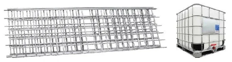 1000 Liter Ibc Tank Buisvormige Kooi Draad Lasmachine Roestvrijstalen Lassers 9